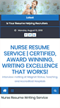Mobile Screenshot of nurseresumewritingservice.com
